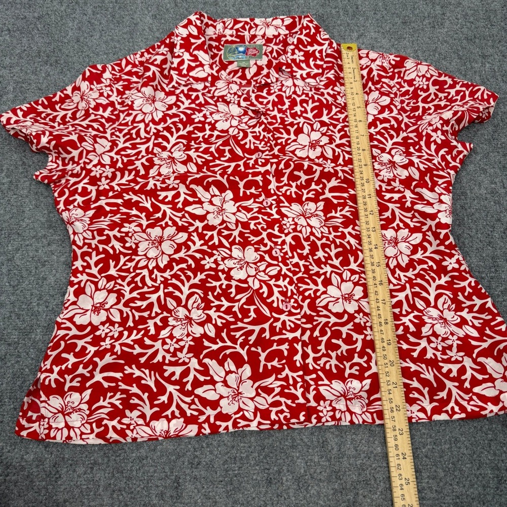 Vintage Hilo Hattie Hawaiian Silk Shirt Size M Floral Vacation Cruise Coastal - Picture 5 of 7